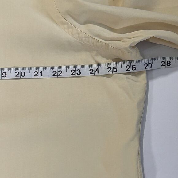 Ralph Lauren Button Down Mens XL Classic Fit Silk Blend Long Sleeve Yellow - Picture 4 of 16